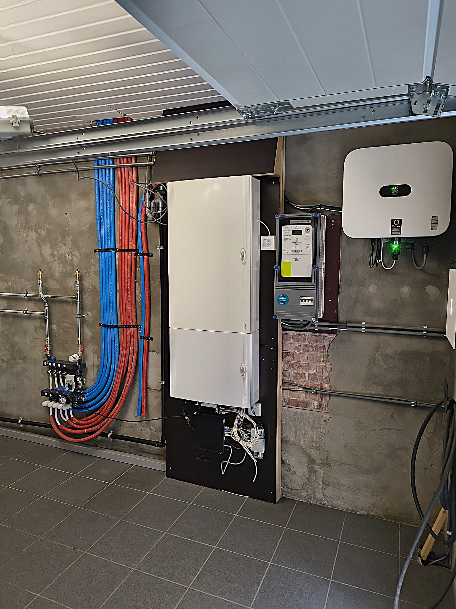 Technische ruimte met verwarmingsinstallatie